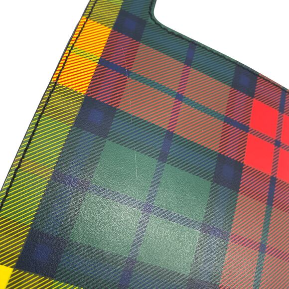 BAEKGAARD Wine Carrier Tote Bag Caddy with Magnetic Handle Plaid Holiday - Picture 4 of 8